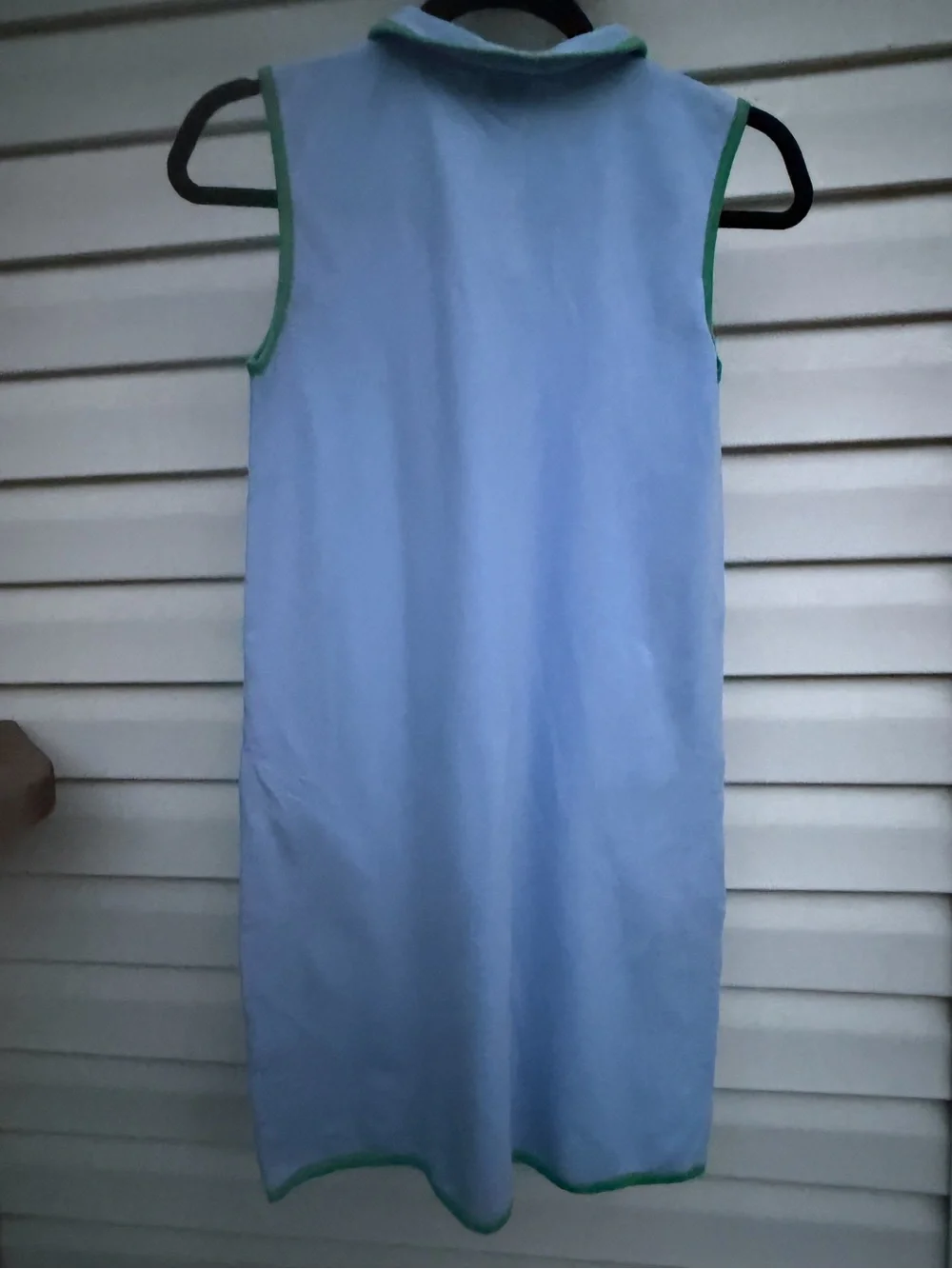 Bella Bliss Blue & Green Sleeveless Polo Shift Dress Girls Size 14 Preppy